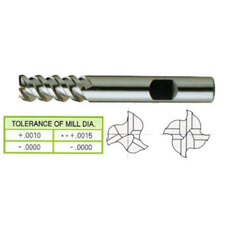 Yg-1 Tool 4 Flute Regular Length 60 Deg Helix 8% Cobalt 20394